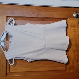 White peplum top